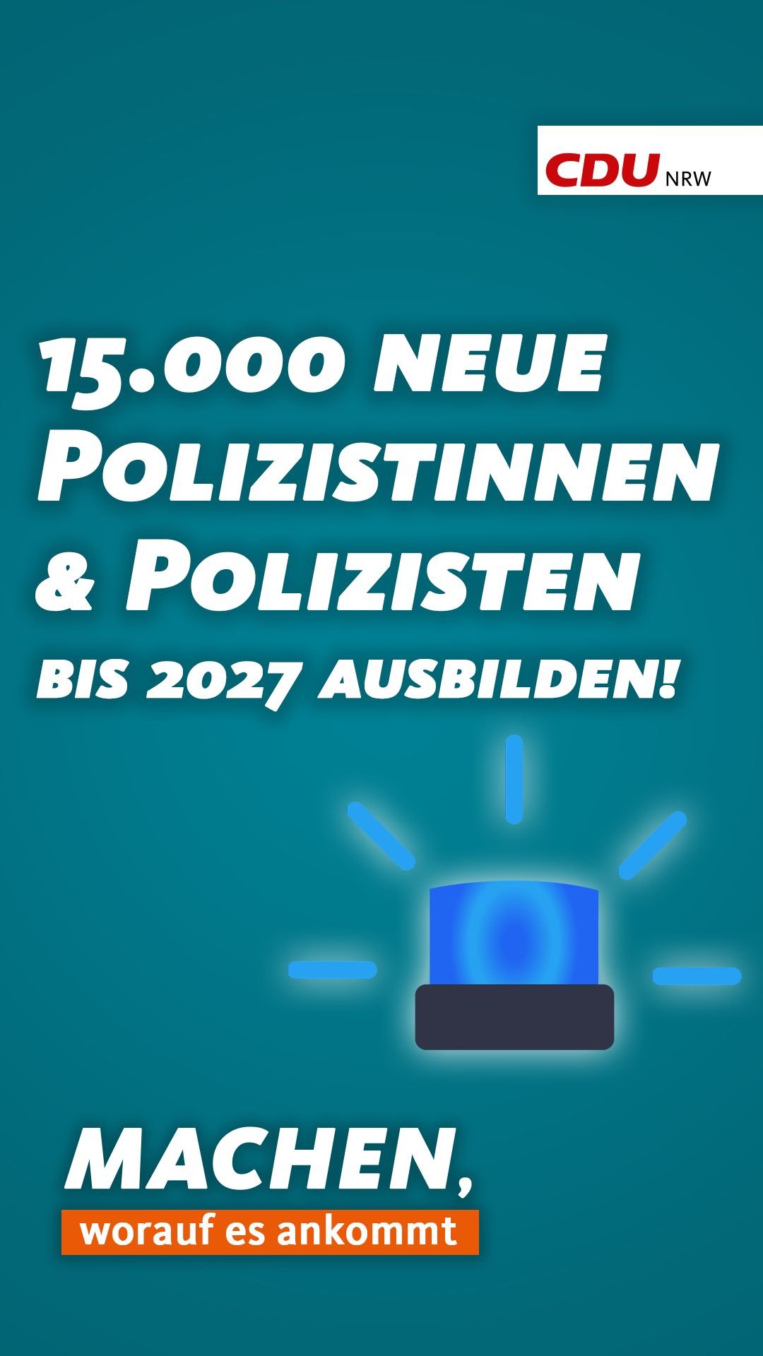 15.000 Polizisten & Polizisten bis 2027 ausbilden