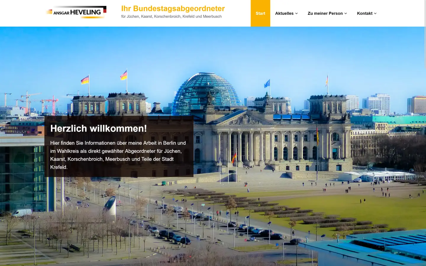 Website "Ansgar Heveling" Screenshot von der Webseite "Ansgar Heveling"